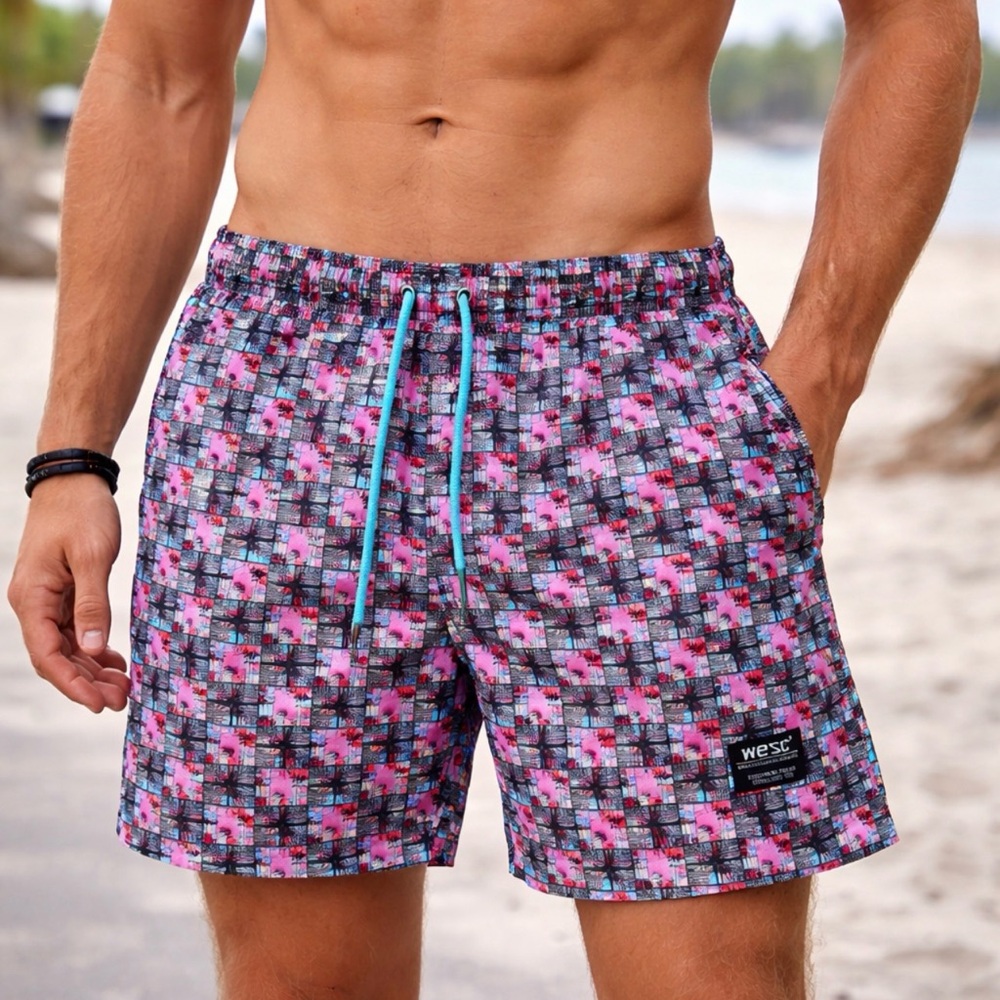 WeSC Zack Paradise Lost Scenery AOP 5" Swim Trunks.
